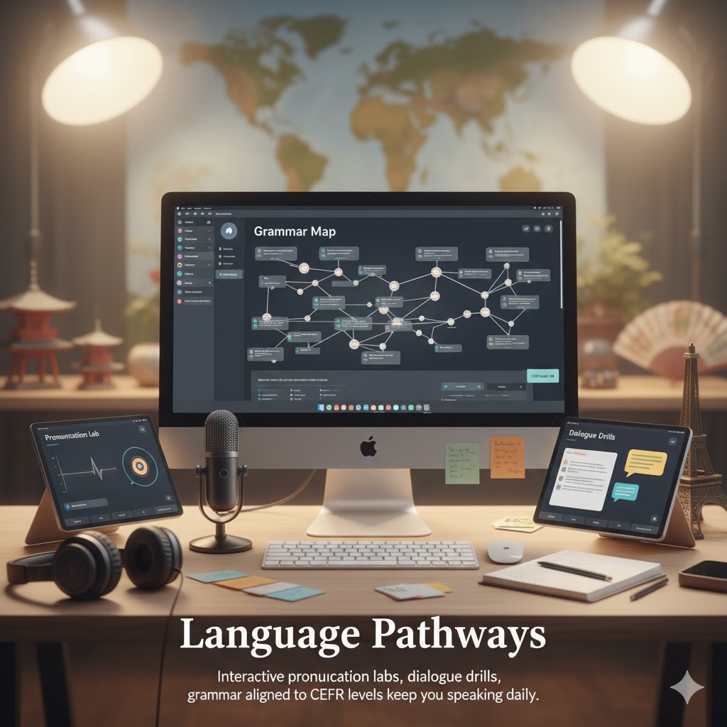 Language practice board